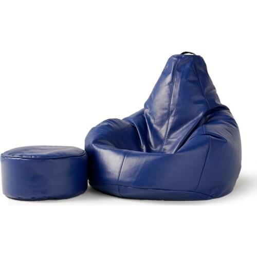 HIGH QUALITY Manufacturers Cone Leather Bean Bag Sofa Factory Supply Leather sofa with ottoman