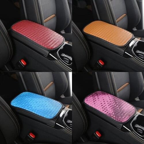 High Grade Car Armrest Box Cushion BV Pure Hand Knitting Seat Middle Woven Box Cover Mat Men and Womens General Heightening Pad