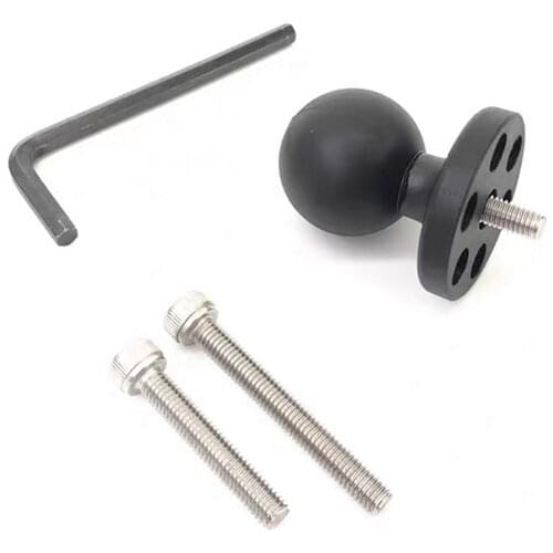 Motorcycle Handlebar Clamp Base 1 inch 25mm ball with M5 Screws for gopro action cameras