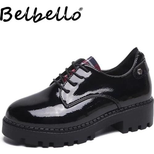 Xiaying Smile Heel Pumps New Fashion Casual Shoes Women Spring Autumn Concise Hell Platform Lace-up Wedges Pumps Sewing Shoes