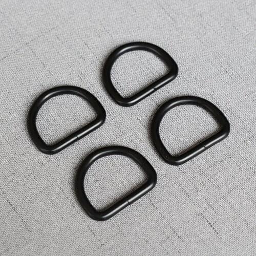 10 Pieces 25mm Black Metal Accessories D ring DIY Use For Handbag Bag Purse Strap Belt Metal Buckle Hardware Accessories