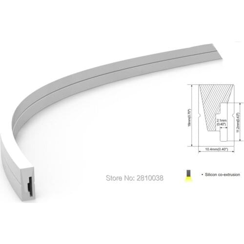 10 X 5 M Sets/Lot New developing flexible led profile Rectangle type bendable led aluminum profile for wall or floor lights