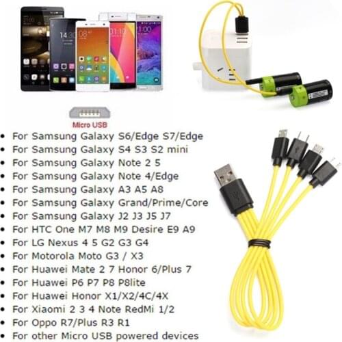 2/3/4 in1 Micro USB Charging Cable for rechargeable Battery HTC