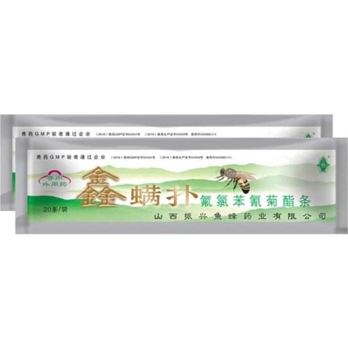 20Pcs/Bag Varroa Strips Fluvalinate Bee Killer Control Mite Beekeeping Shipping For Pest Drop Tool Treatment