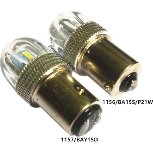 2 x 1156/p21w/ba15s 3W cold white LED DC12V motorcycle bike turn signal lights 1157/bay15d driving brake tail lights bulb