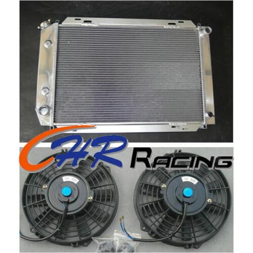 3 row Aluminum Radiator & Fan*2 for 1980-88 Mercury Cougar/XR7 / 1979-1993 Mustang brand new