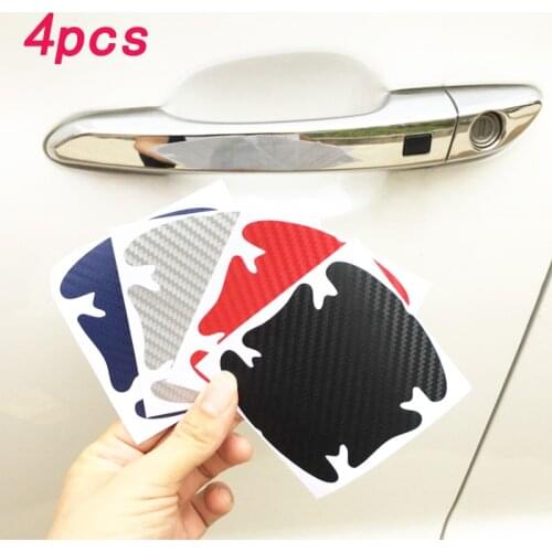 3D carbon fiber door handle wrist strap car strap scratch resistant door bowl trim strap