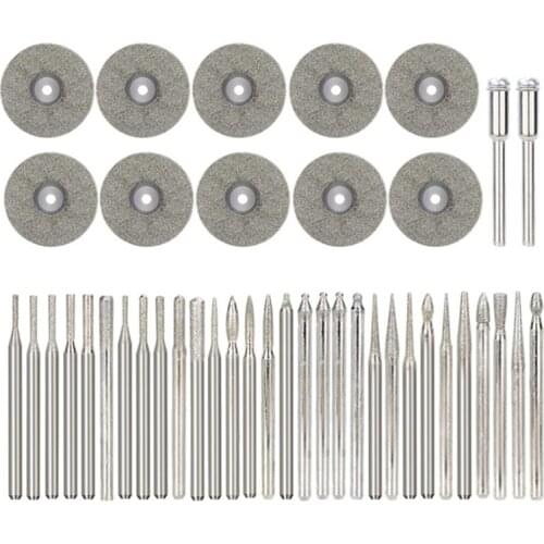 Diamond Saw Blade Diamond Grinding Burr Needle Point Engraving Carving Polishing Glass Jade Stone Drill Bit Rotary Tool