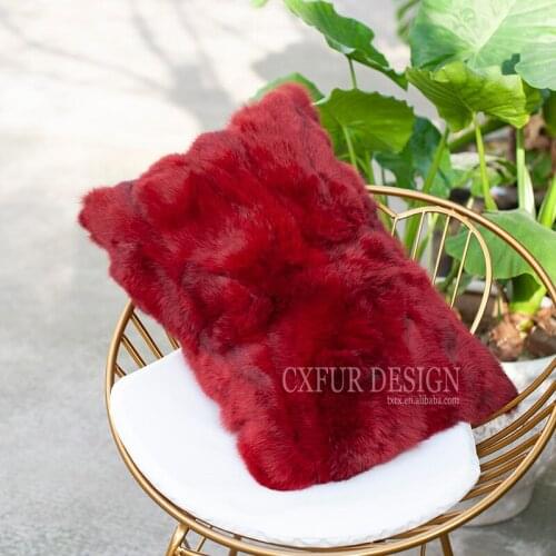 FREE SHIPPING CX-D-13G Patchwork Pillowcase Rabbit Fur Sofa Cushion Cover Fur Pillow Cover Pillow Case Car decoration