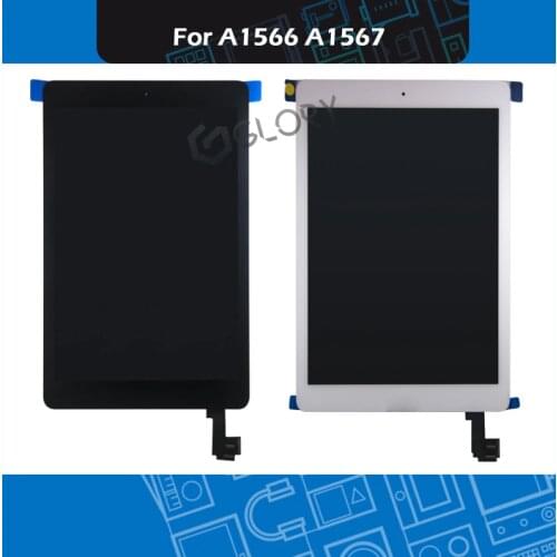 Black White New A1567 A1566 LCD Digitizer Assembly For iPad Air 2 LCD Screen Assembly Display Touch Screen Replacement