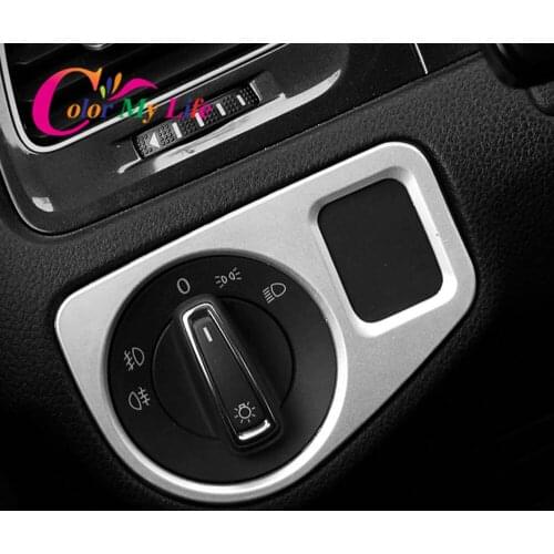 Color My Life Car Headlights Control Panel Switch Knob Cover Trim for Volkswagen VW Tiguan MK2 2017 - 2021 LHD Accessories