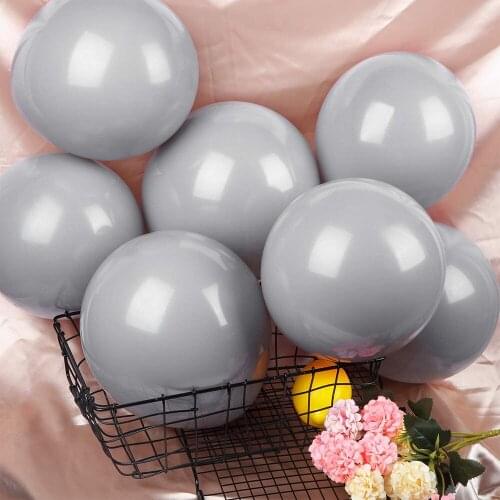 5/10/12/18/36 inch Big Matte Grey Balloons Arch Garland Balloon Wedding Birthday Party Decoration Round Latex Jumbo Air Globos