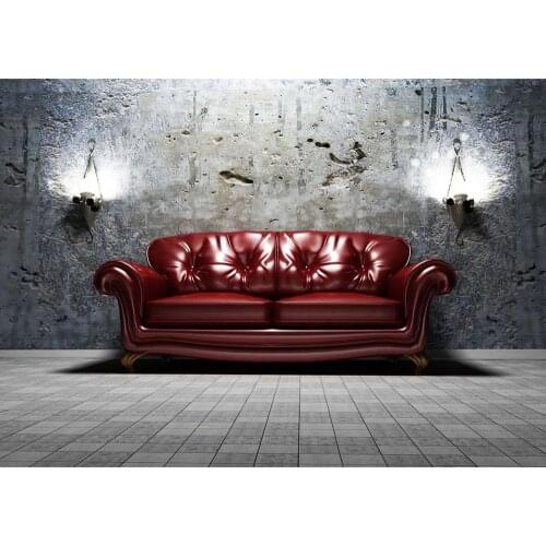 Grunge Room Red Sofa Photography Backgrounds for Photo Studio Vinyl Cloth Photo Backdrops Children Baby Portrait Photo Shooting