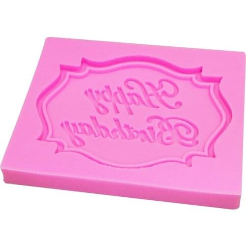 M0070 Happy Birthday Letter form silicone mold chocolate fondant cake decoration Tools cupcake mould