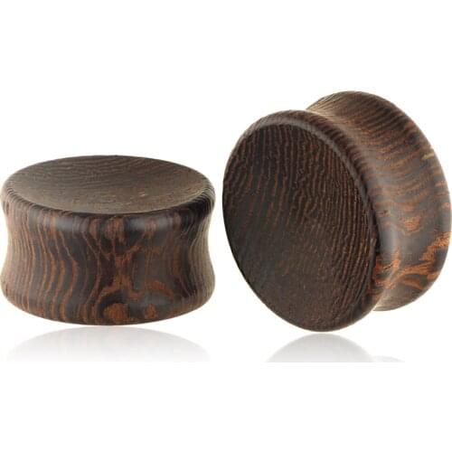 JUNLOWPY Wholesale 80pcs Body Jewelry Wood Ear Gauge Stretcher Double Flared Earring Expander Plug Piercing Flesh Tunnels 6-20mm