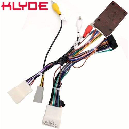 KLYDE Car Stereo Radio Wire Power Harness Adapter with Canbus Decoder for Mitsubishi Outlander Lancer Pajero Car with Amplifier