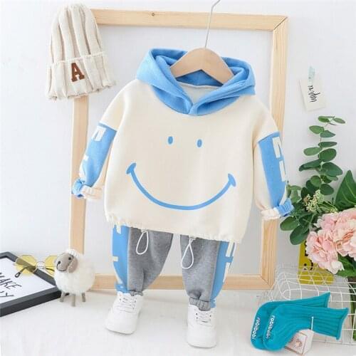 ZWF275 Toddler Infant Clothes Suits 2020 Autumn Baby Girls Boys Clothing Sets Plush Warm Tops Pants Child Kids Costume