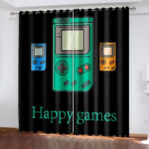 Beautiful Photo Fashion Customized 3D Curtains black games curtains personality curtains
