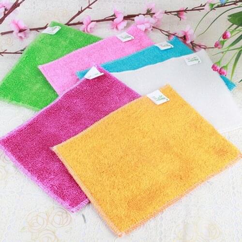 Multi-Piece Household Scouring Pad Bamboo Fiber High-Efficiency Oil-Proof Cleaning Towel Dish Cloth Kitchen Cleaning Cloth