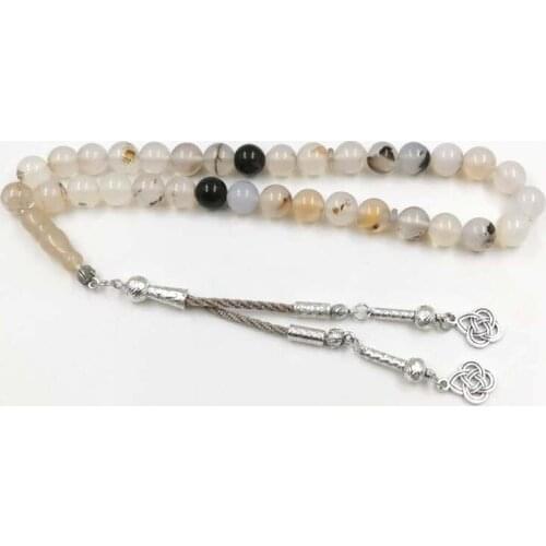 Men Tasbih Natural agates stones 33 66 99beads muslim jewelry rosary Saudi arabia fashion misbaha Mans prayer beads bracelets