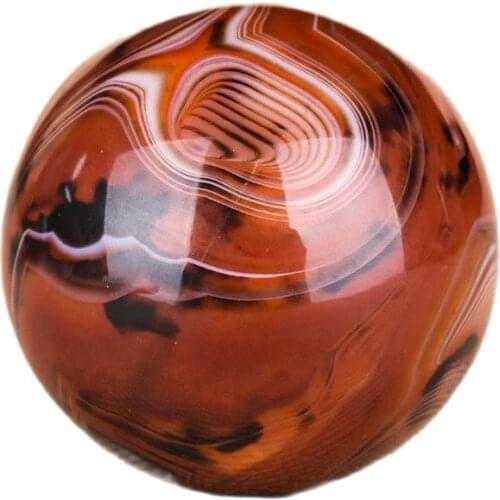 Natural Twisted Red Agate Jade Solid Hand Turn Ball Old Man Turn Ball Massage Finger Exerciser