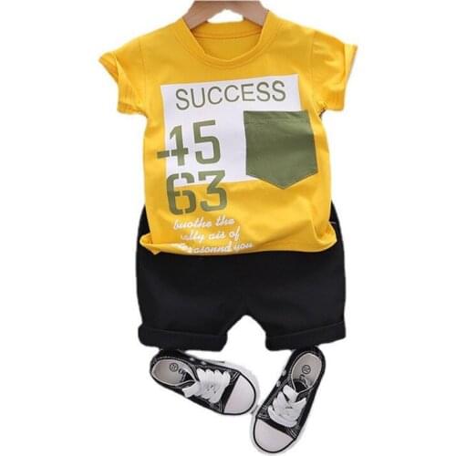 New Summer Baby Boys Girls Clothes Suit Children Cotton Casual T-Shirt Shorts 2Pcs/Sets Toddler Fashion Costume Kids Tracksuits