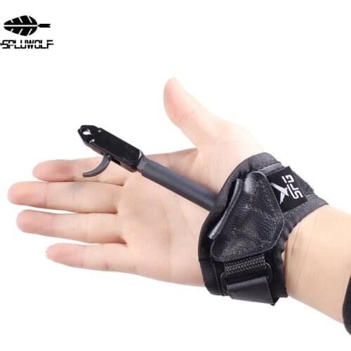 Hunting Compound Wristband Caliper Accessories 360°rotating caliper Head Archery Bow Release Kid Spreader