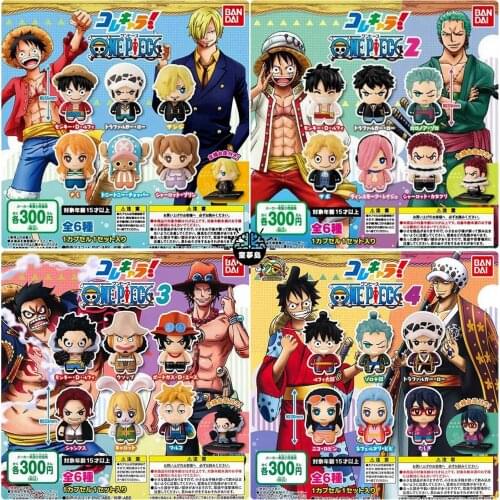 Bandai Genuine Gashapon Toys ONE PIECE Nami Law Pudding Luffy Ace Margo Shanks Robin Tashigi Q Version Action Figure Model Toys