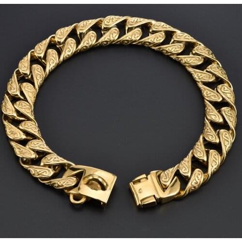 Pet Collar Bully Metal Chain Large Dog Collar Leash Stainless Steel Length Pitpull Bulldog Strong Collar