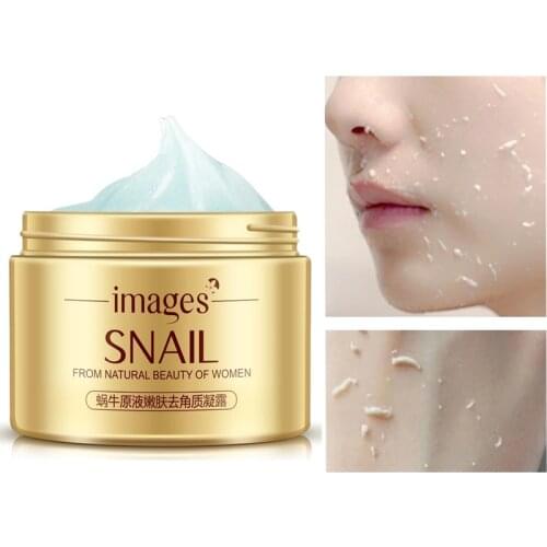 Images Snail Rejuvenation Cream Whitening Hydrating Cream Grind Arenaceous Acne Blackhead Remove Exfoliating Clean Gel Face Care