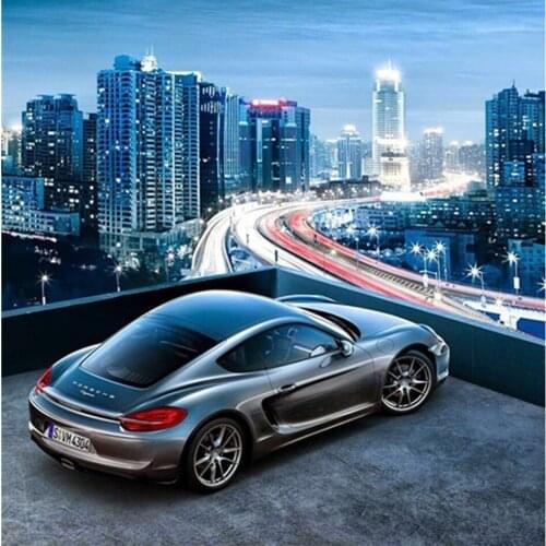 Full DIY 5D Diamond Mosaic Scenery Handmade Diamond Painting Cross Stitch Kits Sport Car Diamond Embroidery Patterns Rhinestones