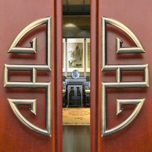 1 PCS Semicircle Chinese Style Xi Shape Wardrobe Cabinets Drawer Door Handle and Knobs Antique Furniture Hardware Round Pull