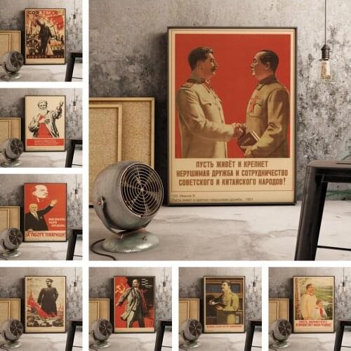World war ii Russian Joseph Stalin Leninism Poster Canvas Art Print Wall Painting Nordic Kids Child Room Decoration Pictures