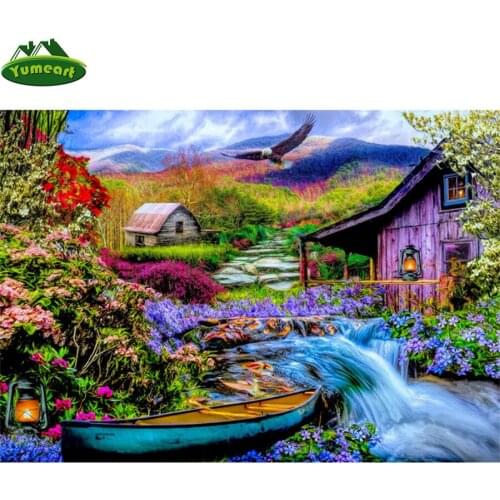 Heaven on Earth In The Mountains Needlework Diamond Embroidery 5D DIY Diamond Painting Full Square Diamond Art Cross Stitch Kits