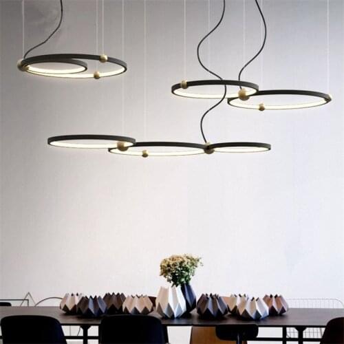 Romantic Industrial Pendant Light Nordic Ring-shaped Star Decor Hanging Lamp for Living Room Modern Pendant Lamp Light Fixtures