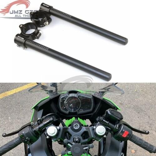 Motorcycle CNC Handlebar Clip Ons Fork handle bars Clip ons for KAWASAKI Ninja400 2017-2019
