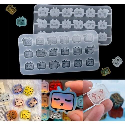 Cute Cartoons TV Silicone Mold Keychain Pendants Epoxy Resin Molds For DIY Crafts Decoration Handmade Jewelry Making Accessories
