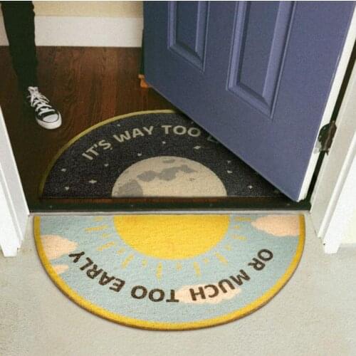 Nordic Dust Removal Carpet Wire Loop Footpad Lovely Semicircle Mat in the Hallway Kitchen Bath Non-slip Entrance Rug Doormat