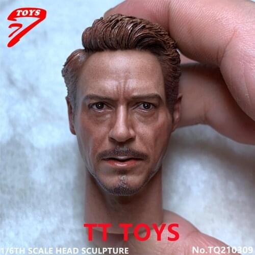 TTTOYS1/6 Soldier Tony Stark head sculpt pre-sale order PVC Head Sculpture For 12 inch Body