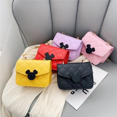 New Disney Bag Women Fashion Shoulder Bags Coin Purse Cartoons Girls Princess Mini Messenger Bag Baby Small Purse Woman Wallet