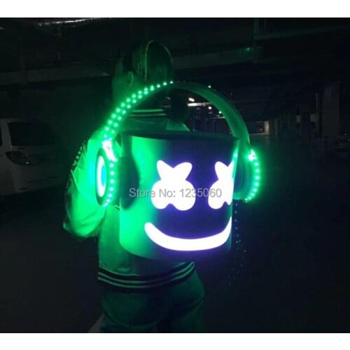 New Design DIY DJ LED Luminous Backpack Cosplay Prop Halloween Colorful knapsack Christmas Party Bar Nightclub Dance Stage Show