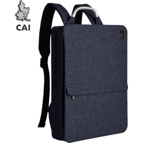 CAI 2020 Waterproof Fashion Men Backpack Minimalism Back Bag 14" Laptop Business Office Women School Book Bags for Teenager