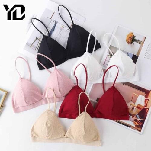 Women Wireless bras Push Up Bralette Deep V Sexy Lingerie Small breasts Vest Ultrath Brassiere Soft top girl Comfort Underwear