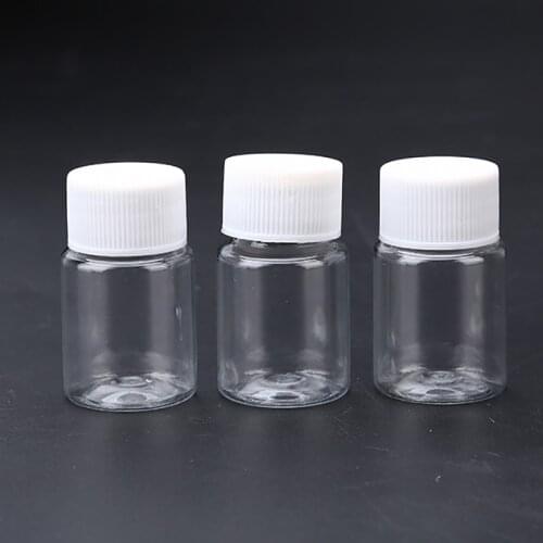 10PCS 15ML Portable Clear Plastic Bottles Small Vial Liquid, Solid Vial Packing Bottle Wholesale Small Medicine Bottle
