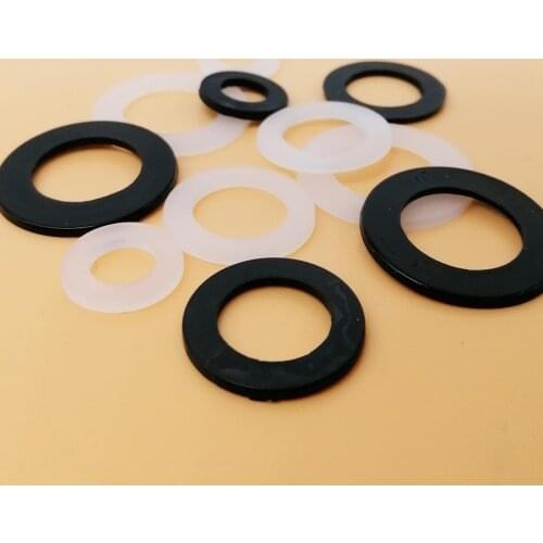 100pcs M1.5 M2 M2.5 M3 M4 M5 M6 M8 M10 M12 White Black Plastic Nylon Flat Washer Plain Spacer Insulation Gasket Insulating Ring