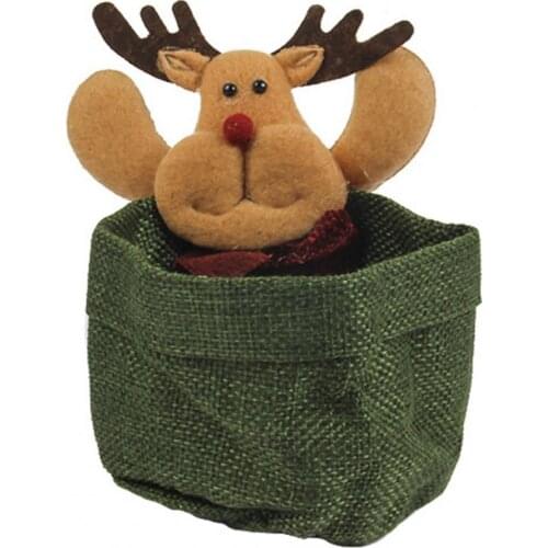 2022 New Year Christmas Gift Bag DIY Christmas Santa Claus Noel Tree Hanging Decor Christmas Stockings Candy Gift Bag