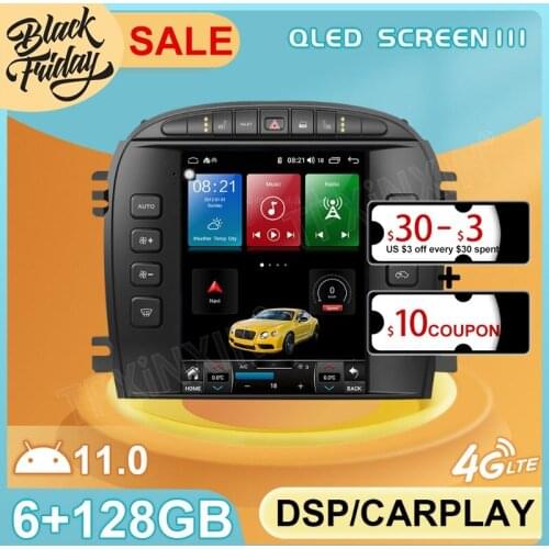 Android 11.0 128GB Tesla Style For Jaguar S-typ Stype 2004 2009 Car GPS Navigation Auto Radio Stereo Multimedia Player Head Unit