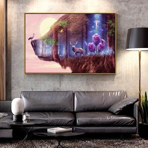 Artcozy Oil Canvas Painting fantasy-forest For Home Decoration Wall Art