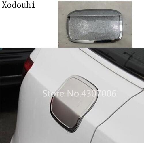 Car ABS Chrome Body Styling Gas/Fuel/Oil Tank Cover Cap Stick Lamp Frame Trim 1pcs For VW Audi Q5 L Q5L 2018 2019 2020