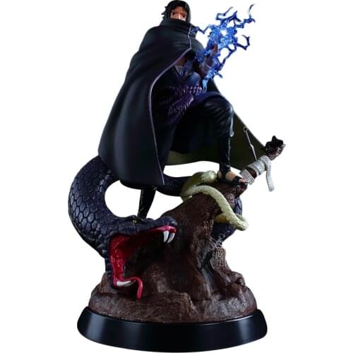Naruto Shippuden GK Uchiha Sasuke Action Figure Anime Model 32cm PVC Battle Statue Collectible Toys Desktop Decoration Figma